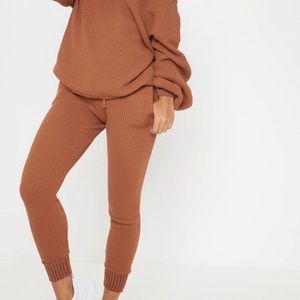 Knitted waffle lounge set